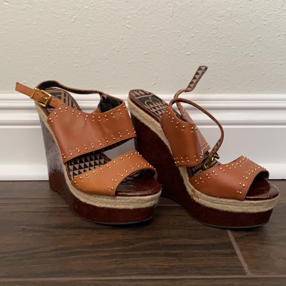 Studded Jessica Simpson Platform Wedges